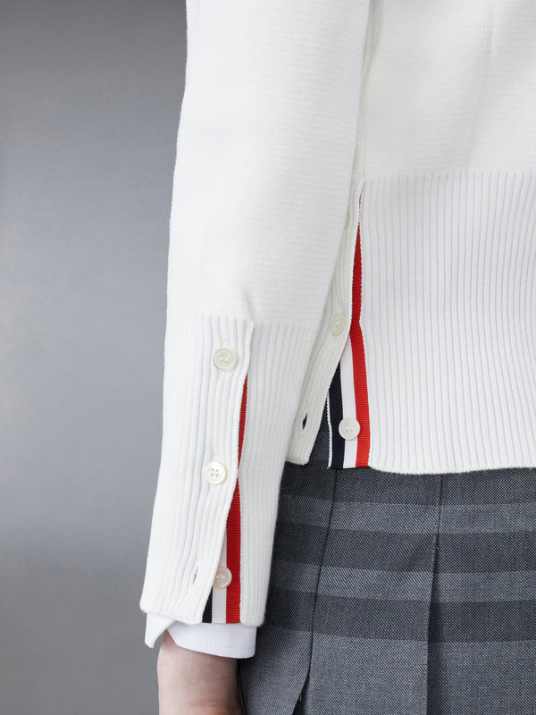 COTTON 4-BAR MILANO CLASSIC V-NECK CARDIGAN - image 4