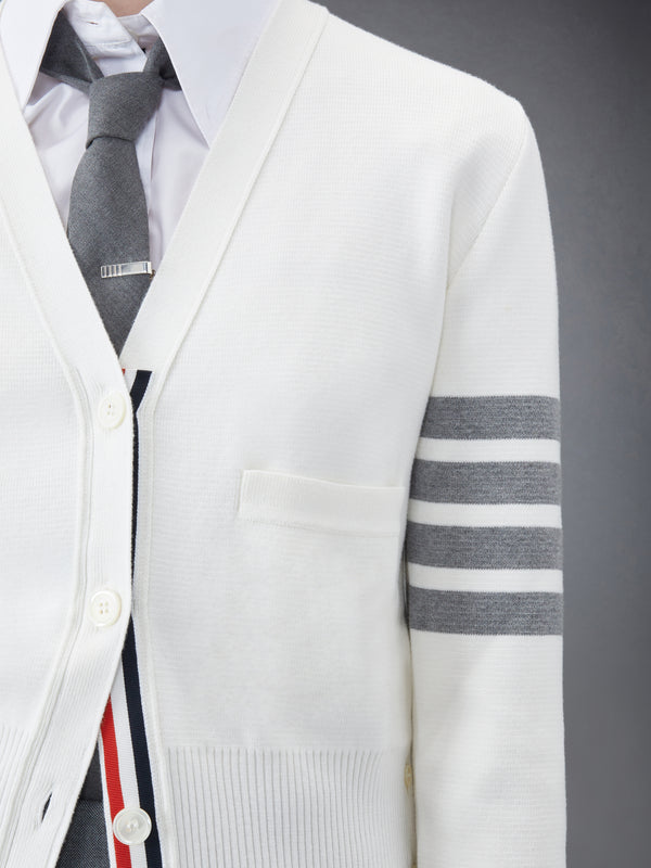 COTTON 4-BAR MILANO CLASSIC V-NECK CARDIGAN - image 6