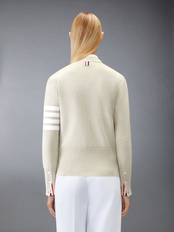 COTTON 4-BAR MILANO CLASSIC V-NECK CARDIGAN - image 2