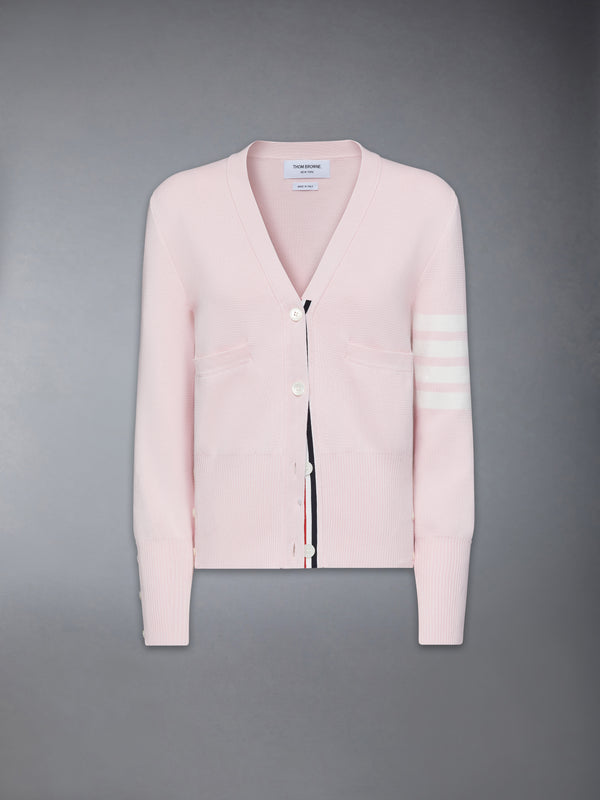 COTTON CREPE MILANO STITCH 4-BAR CLASSIC CARDIGAN - featured image