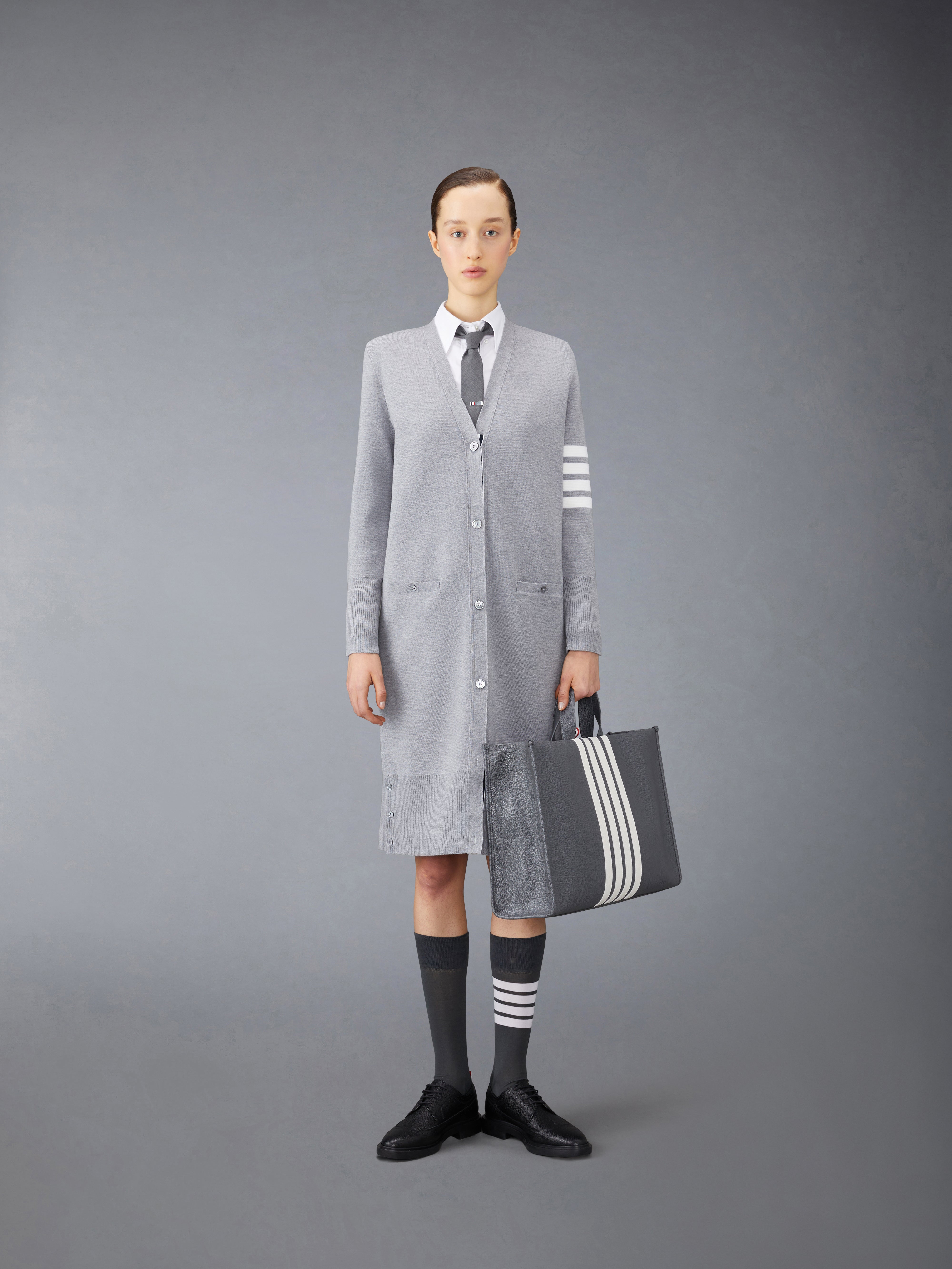 ウール ロング Vネック カーディガン | Thom Browne