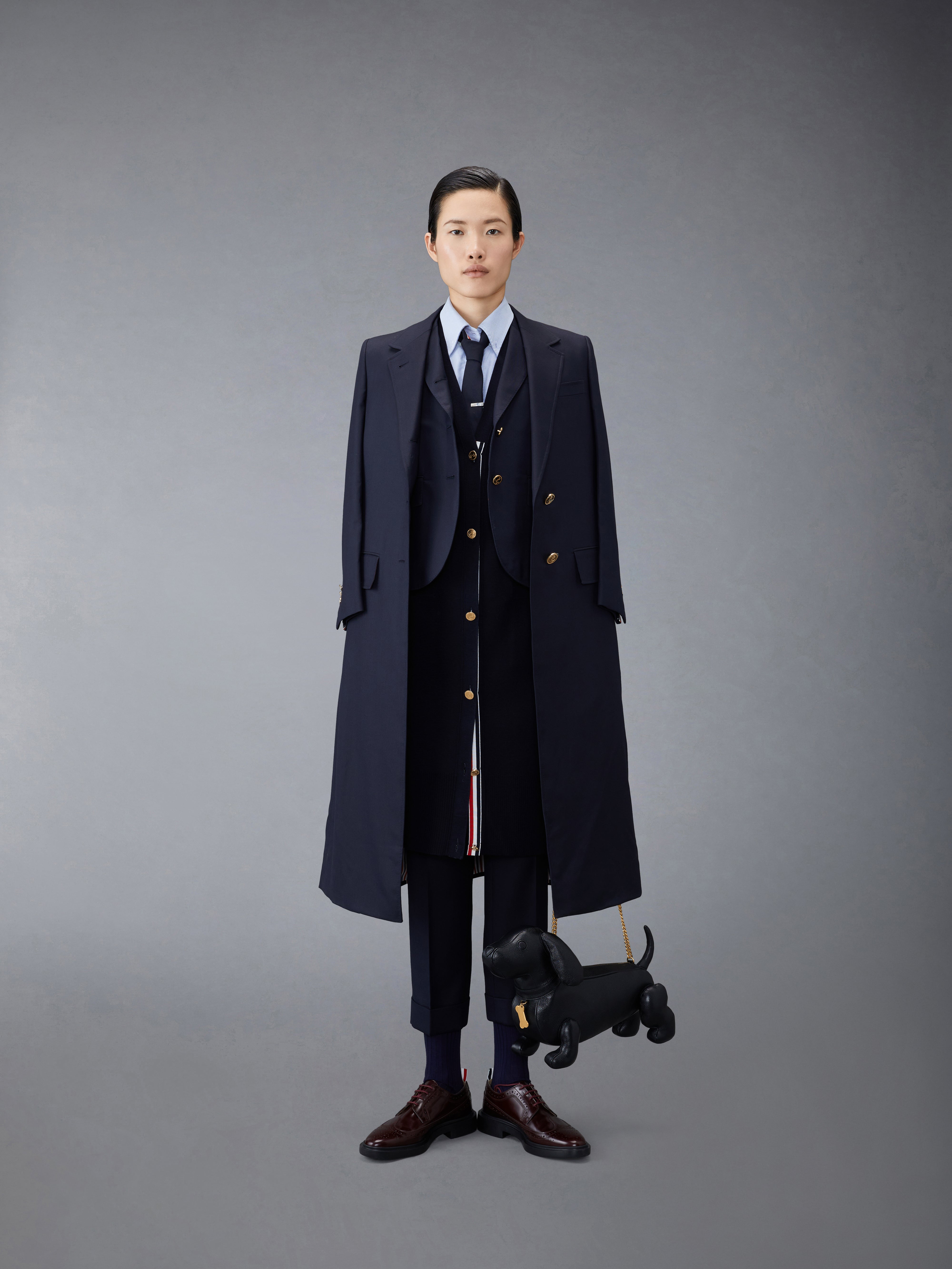 THOM BROWNE Vネックカーディガン カシミア 美品S ウール 4BAR Vネック カーディガン | Thom Browne