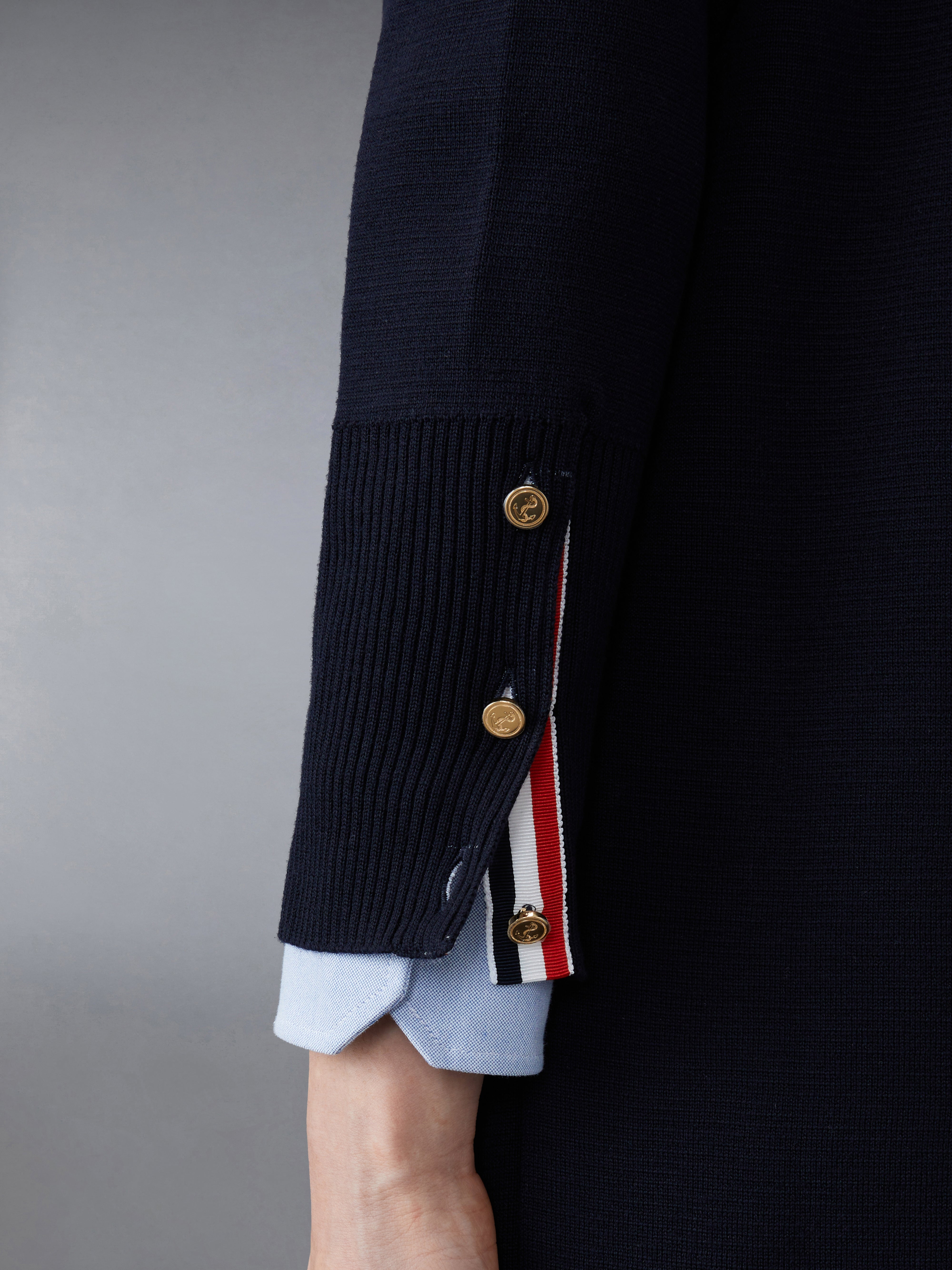 ウール ロング Vネック カーディガン | Thom Browne