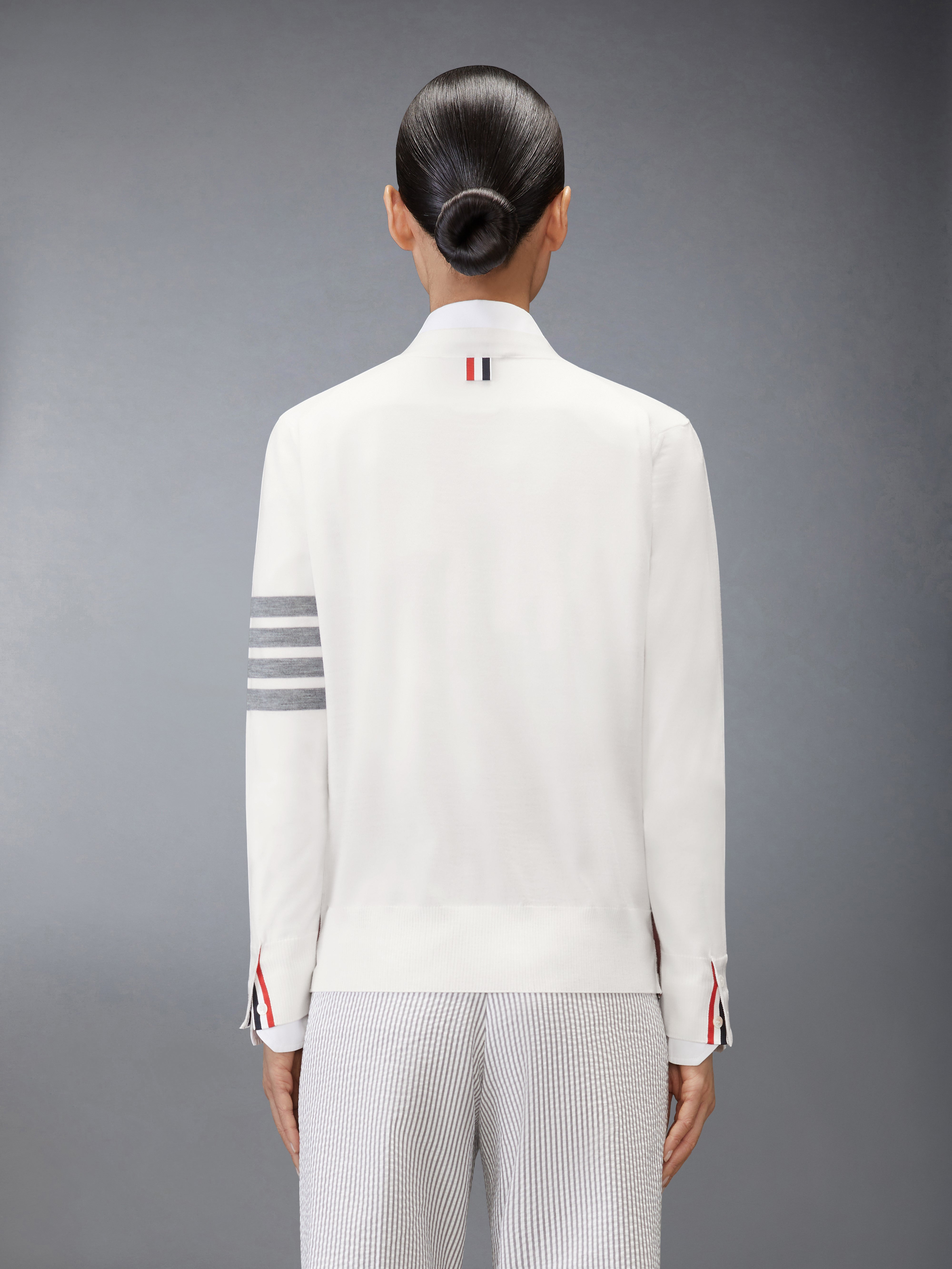 メリノウール 4‐BAR リラックスフィット カーディガン | Thom Browne