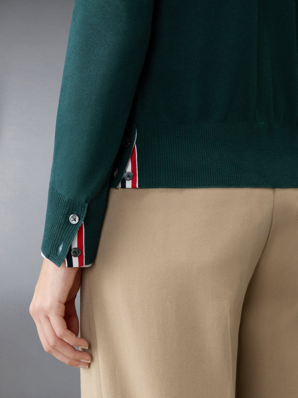 MERINO WOOL 4-BAR RELAXED FIT V-NECK CARDIGAN - image 4