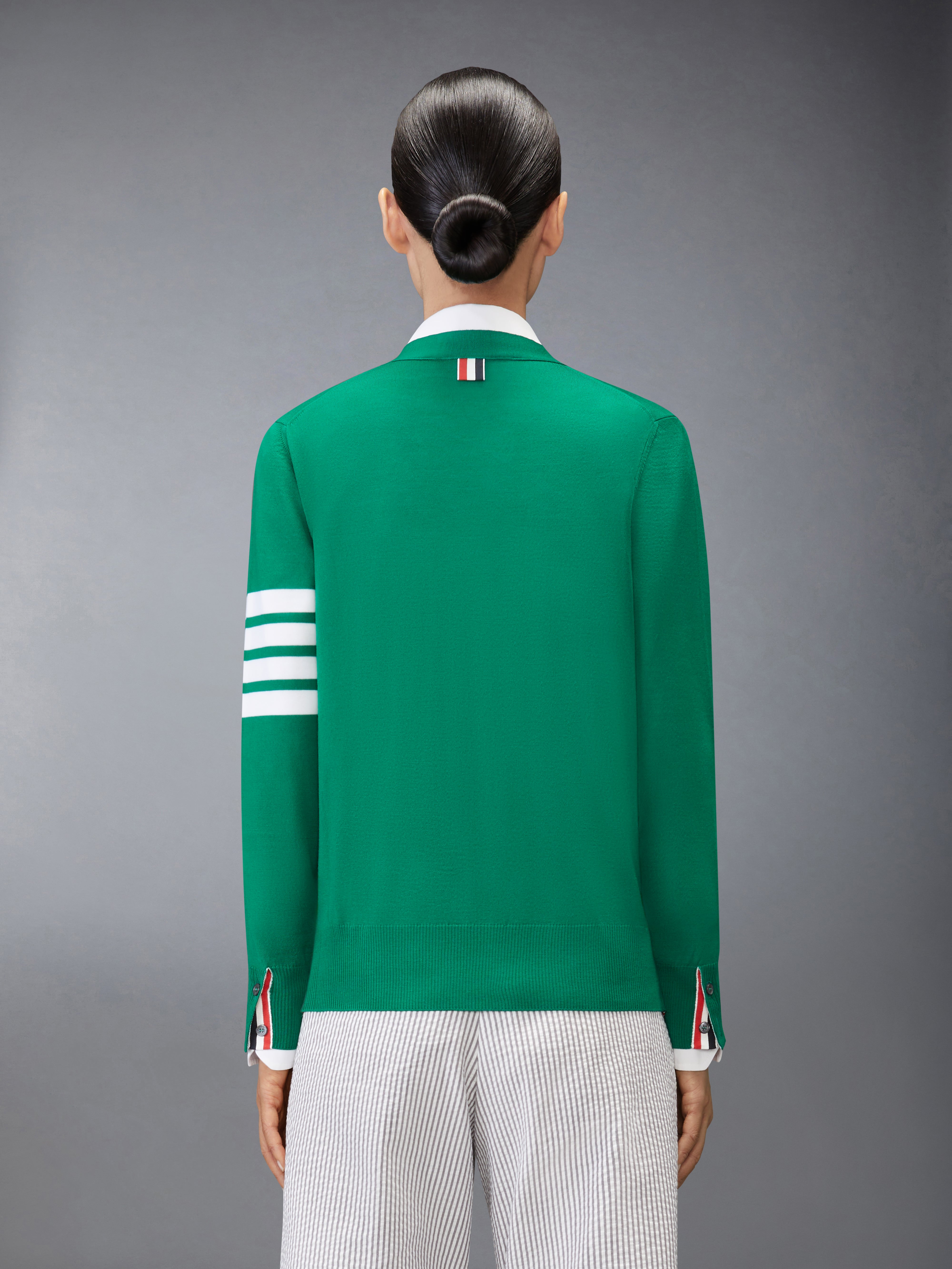 Thom Browne トムブラウン 4Bar メリノウールカーディガン 3 紺 三越伊勢丹 | THOM BROWNE/トムブラウン_women 通販 | ネイビー