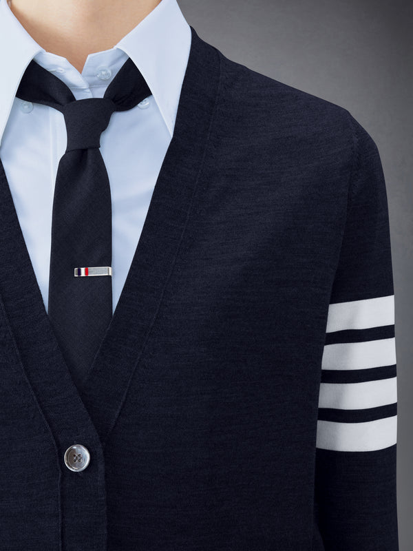 WOOL 4-BAR RELAXED V-NECK CARDIGAN - image 5