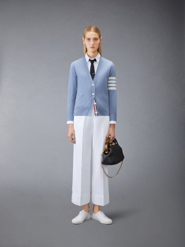 MERINO WOOL 4-BAR RELAXED FIT V-NECK CARDIGAN - image 2