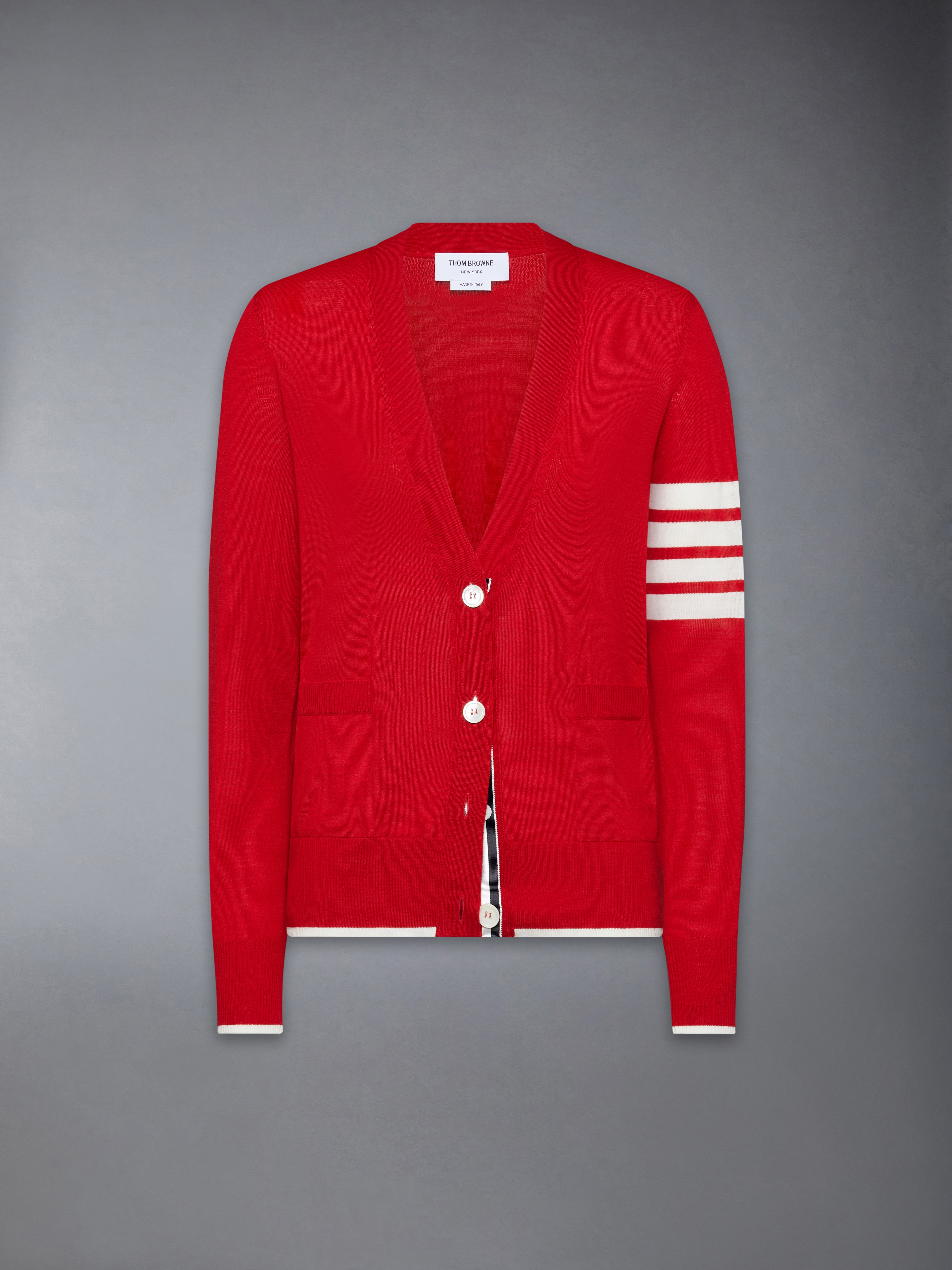 メリノウール 4-BAR リラックス フィット カーディガン | Thom Browne