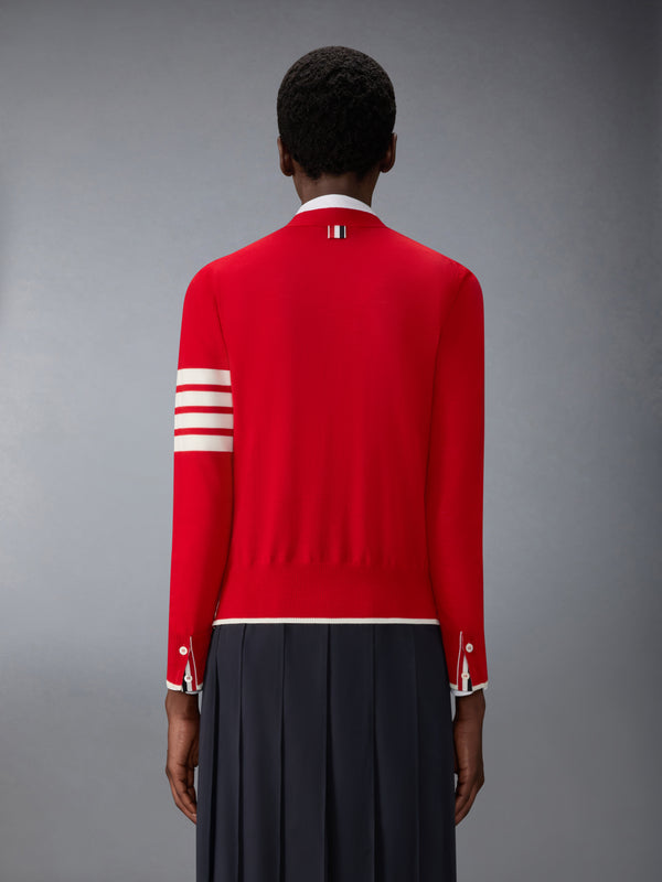 메리노 울 4-바 릴랙스 핏 카디건 - image 2