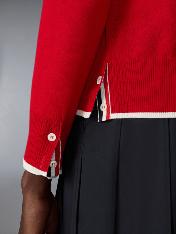 메리노 울 4-바 릴랙스 핏 카디건 - image 4