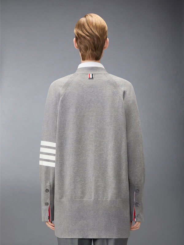 JERSEY STITCH COTTON 4-BAR EXAGGERATED FIT CARDIGAN - image 2