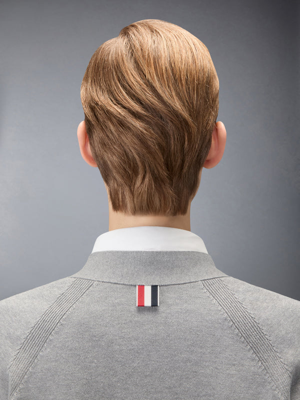 JERSEY STITCH COTTON 4-BAR EXAGGERATED FIT CARDIGAN - image 4