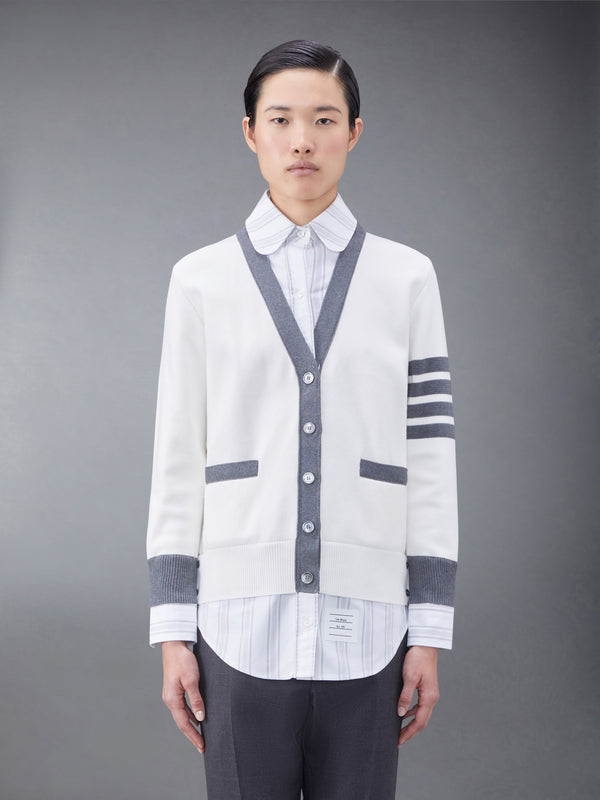 cardigan dress shirt combo Cotton Milano And Oxford 4-Bar V-Neck Cardigan Shirt Combo