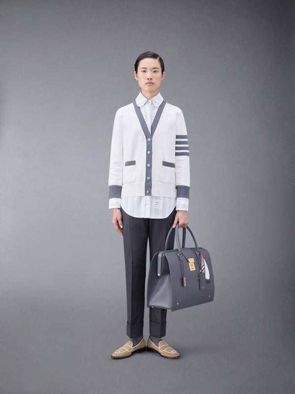 Cotton Milano and Oxford 4-Bar V-Neck Cardigan Shirt Combo - image 3