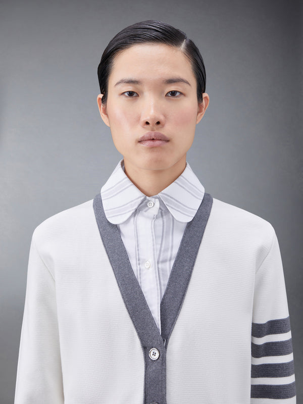 Cotton Milano and Oxford 4-Bar V-Neck Cardigan Shirt Combo - image 6