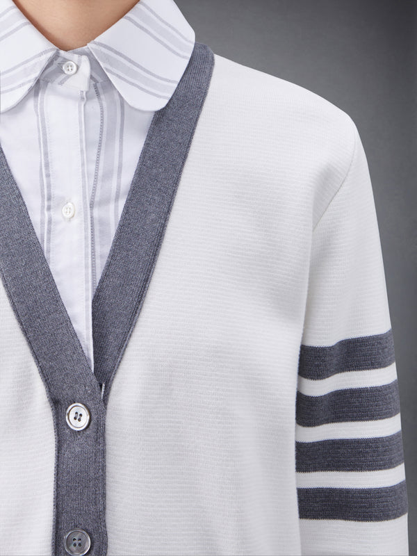 Cotton Milano and Oxford 4-Bar V-Neck Cardigan Shirt Combo - image 8