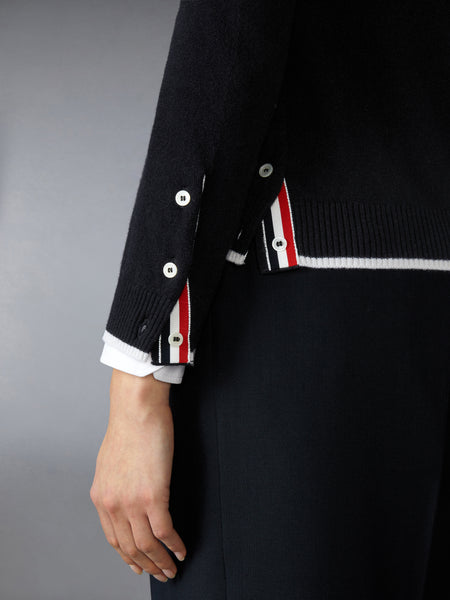 JERSEY STITCH CASHMERE V NECK CARDIGAN