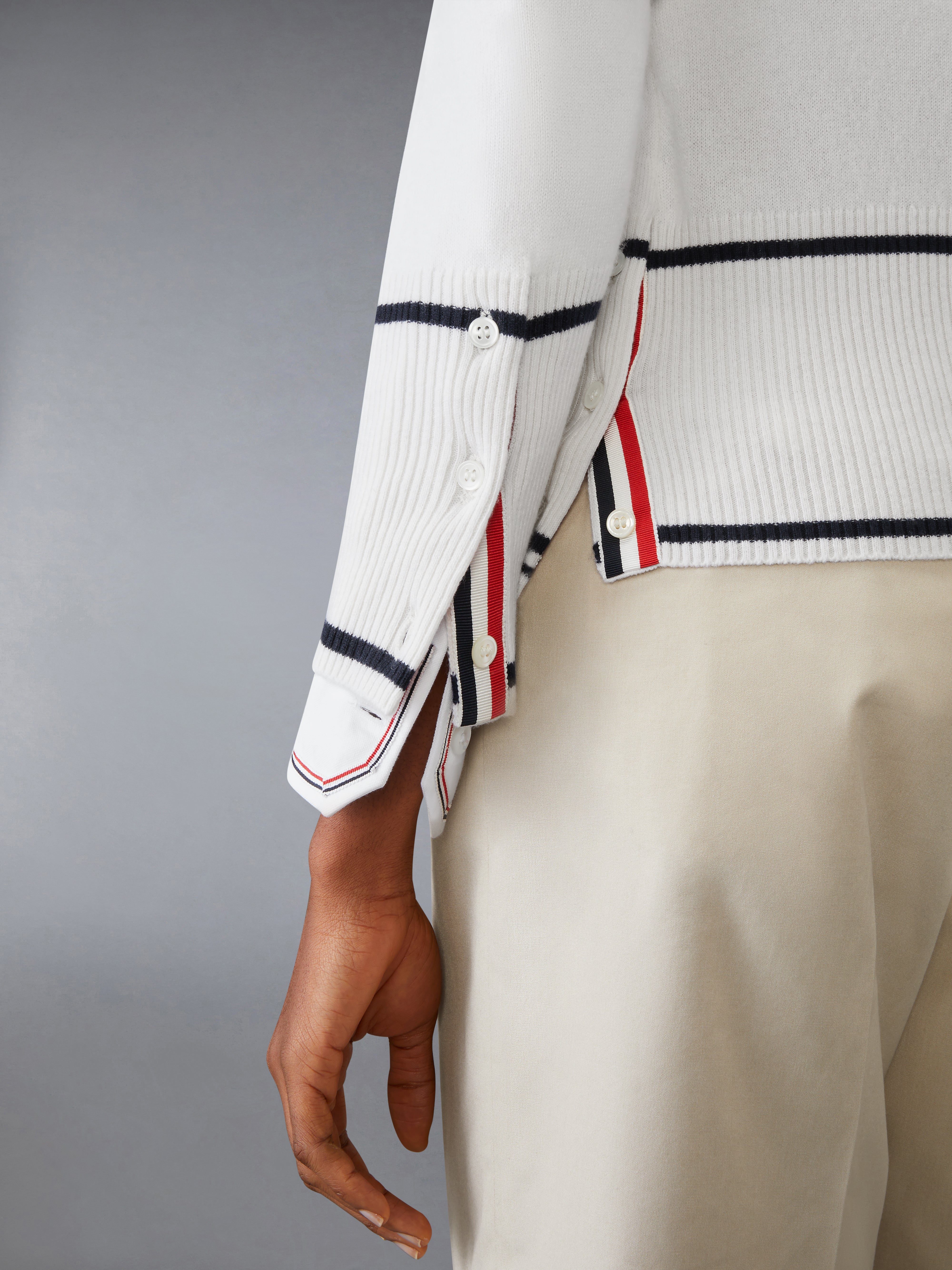 クラシック カシミア 4 BAR Vネック カーディガン | Thom Browne