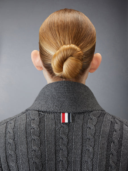 MERINO WOOL ARMBAND CARDIGAN MED GREY