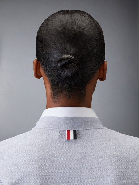 COTTON V NECK CARDIGAN LT GREY