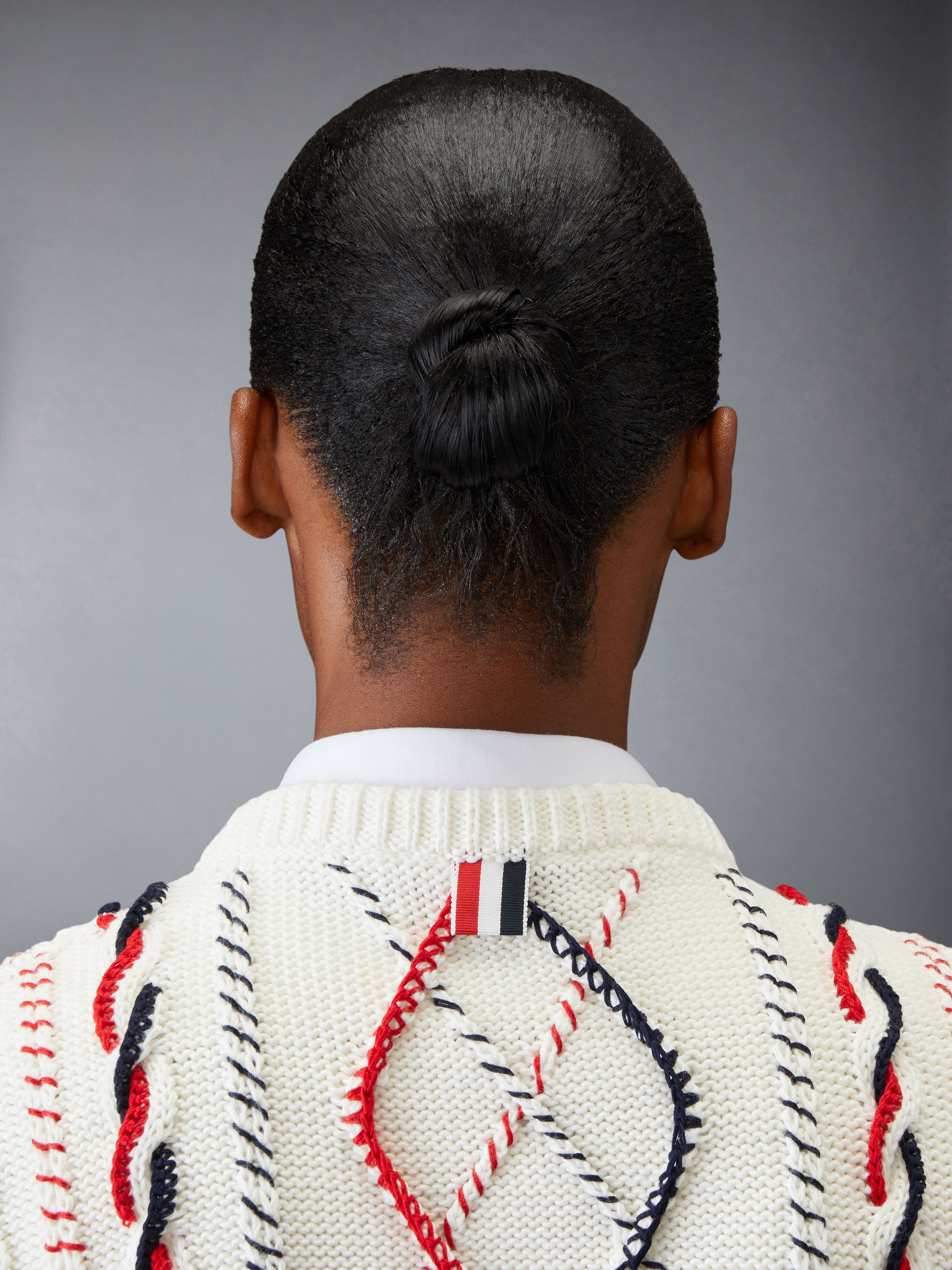 Hand Crochet Cable Stitch Cropped Crew Neck Cardigan In Chunky