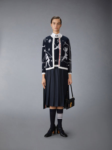 OLYMPIC CONSTELLATION CASHMERE CARDIGAN NAVY