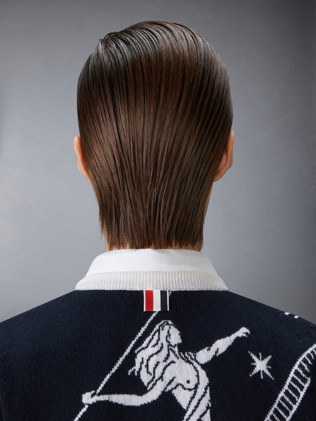 OLYMPIC CONSTELLATION CASHMERE CARDIGAN NAVY