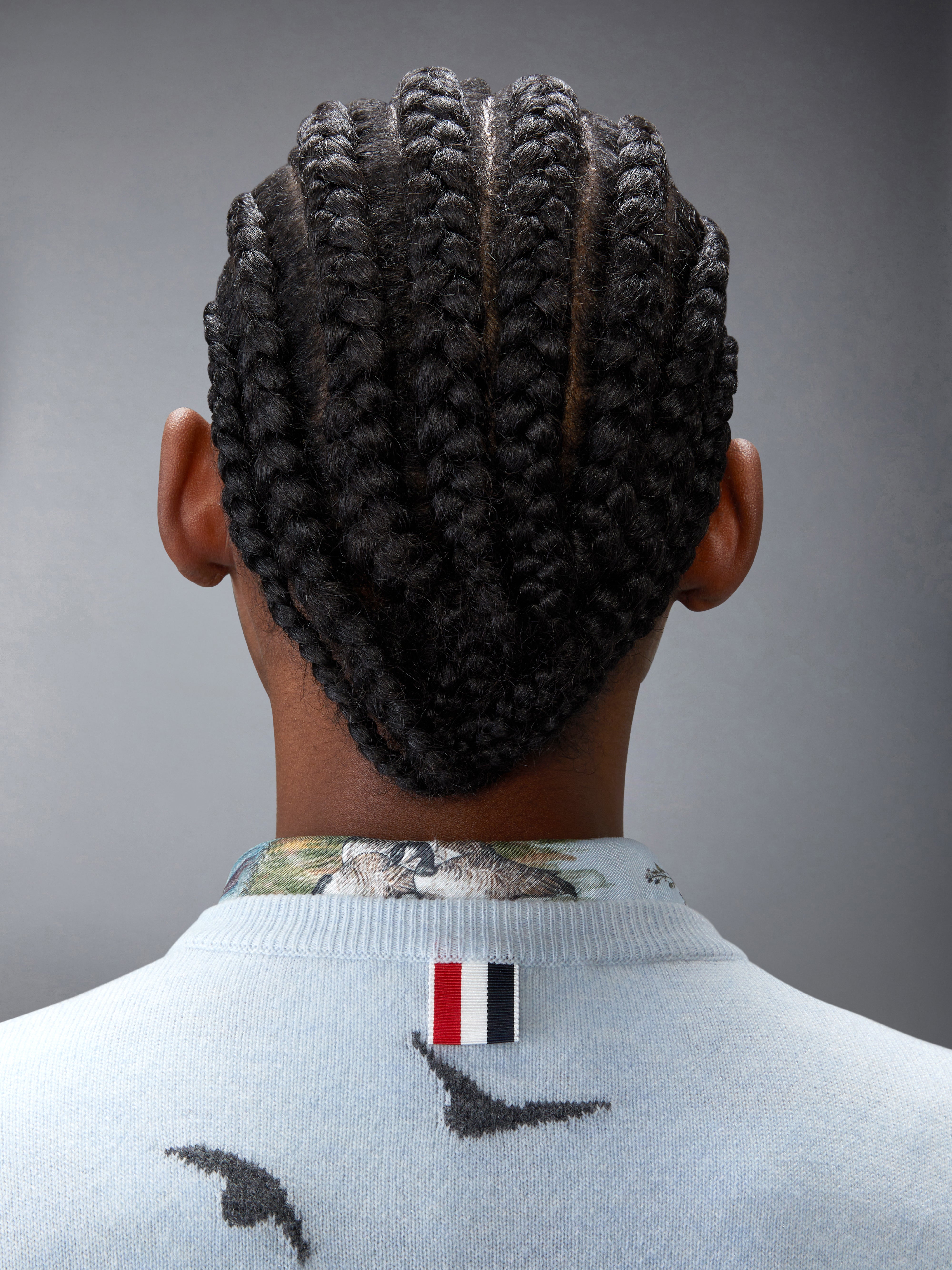 Scenic Intarsia Silk Twill Cashmere Cardigan | Thom Browne