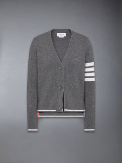 FINE MERINO INTARSIA GEESE 4-BAR V NECK CARDIGAN