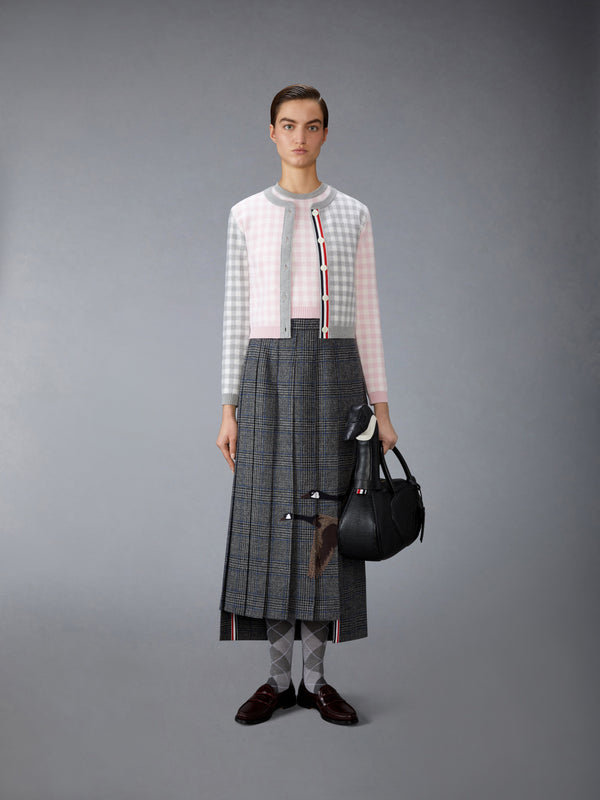 FUNMIX GINGHAM CHECK JACQUARD MERINO WOOL CARDIGAN - image 3