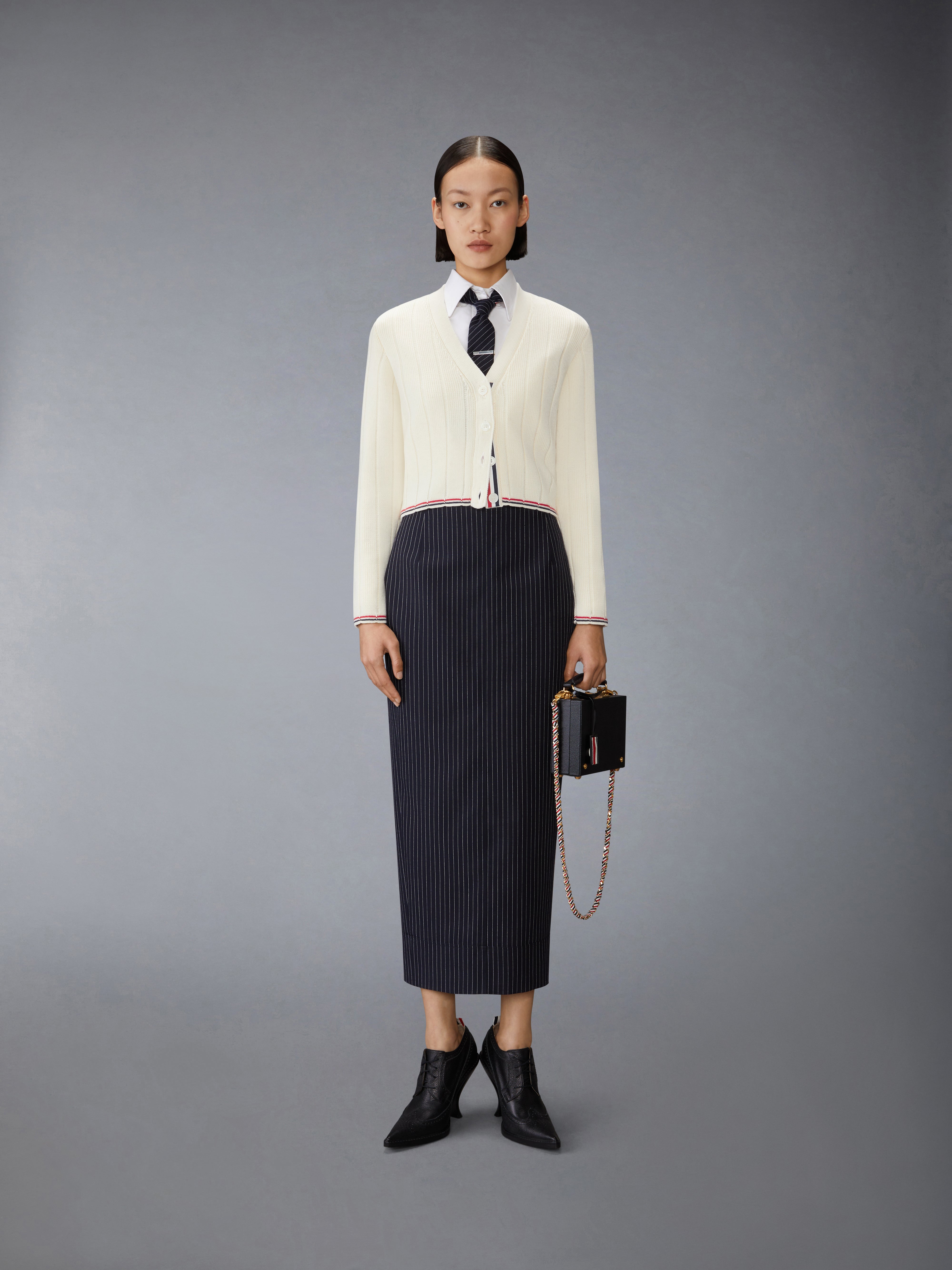 メリノウール Vネック カーディガン | Thom Browne