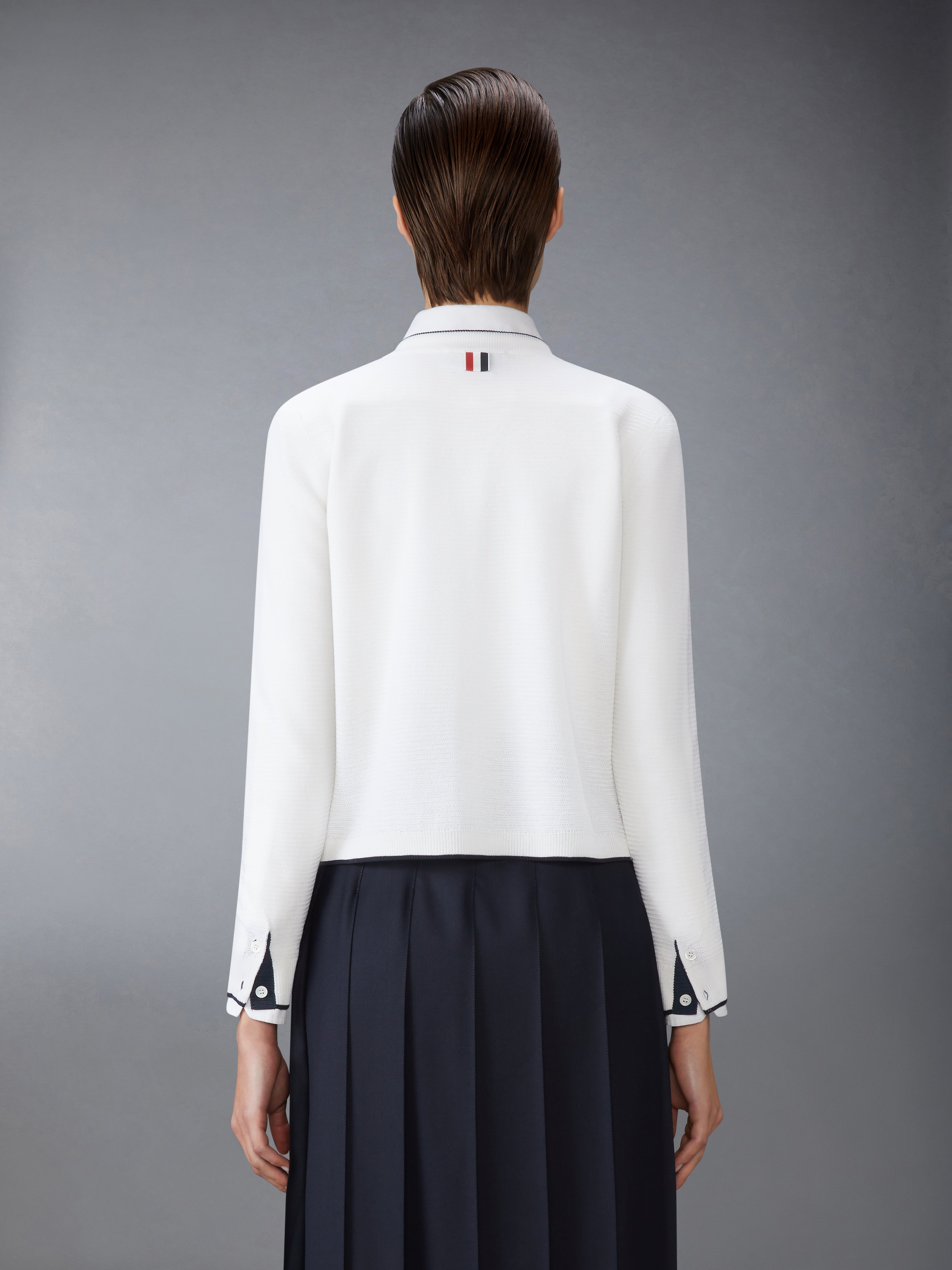 thom browne カーディガン ウール 4BAR Vネック カーディガン | Thom Browne