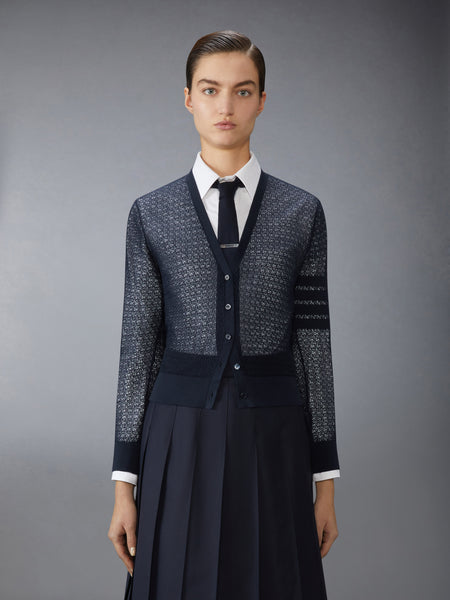 COTTON CASHMERE V NECK CARDIGAN