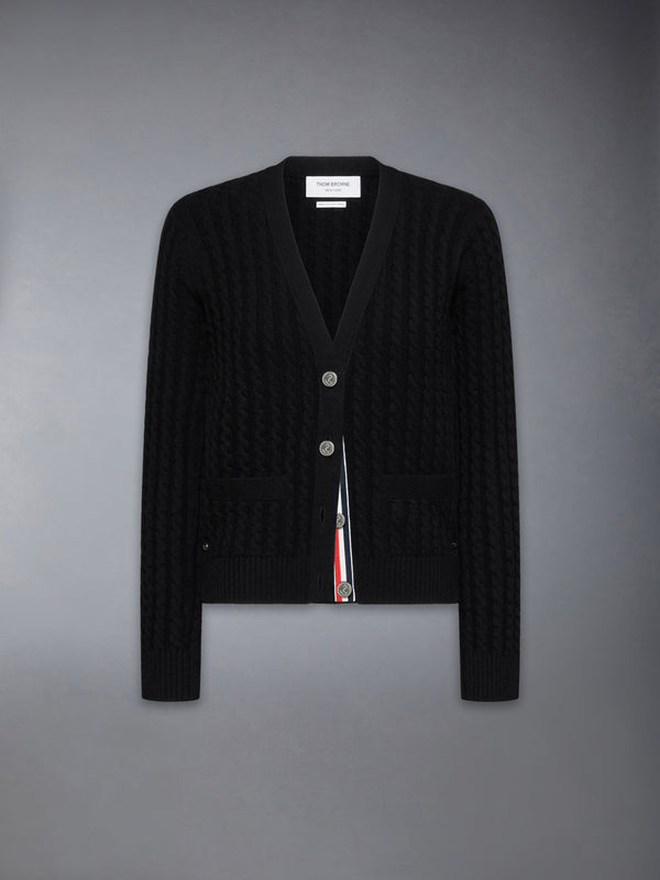 CASHMERE BABY CABLE STITCH CARDIGAN - featured image
