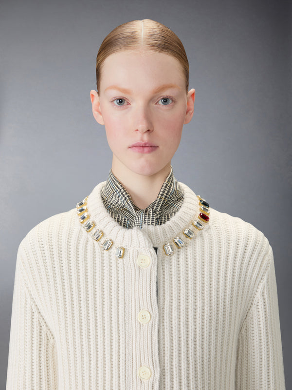 SWAROVSKI CRYSTAL HALF STITCH CASHMERE CARDIGAN - image 6