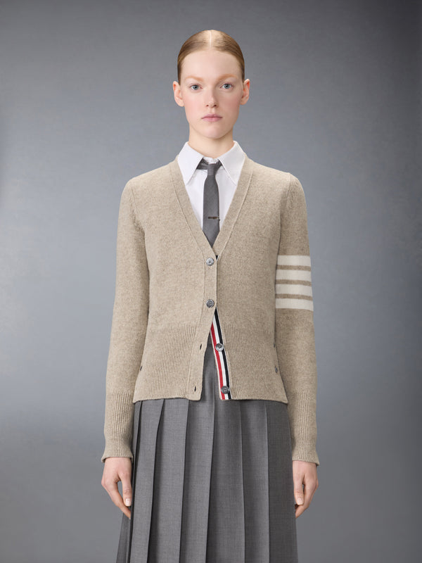 JERSEY STITCH SHETLAND WOOL 4-BAR CARDIGAN - image 1
