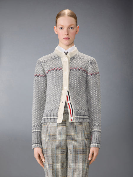 FAIRISLE JACQUARD DONEGAL CROPPED CARDIGAN