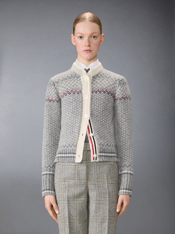 FAIRISLE JACQUARD DONEGAL CROPPED CARDIGAN - image 1