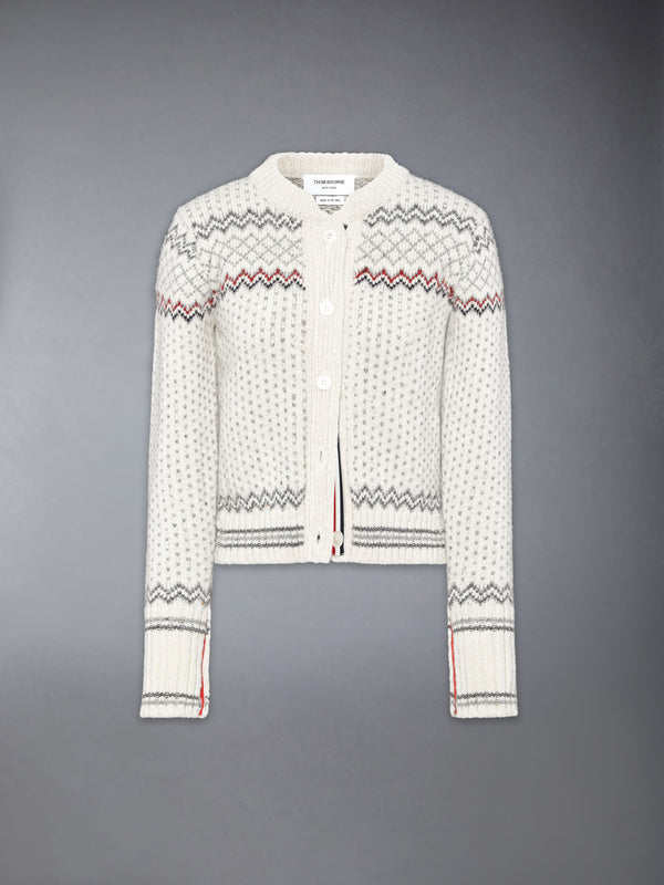FAIRISLE JACQUARD DONEGAL CROPPED CARDIGAN - featured image