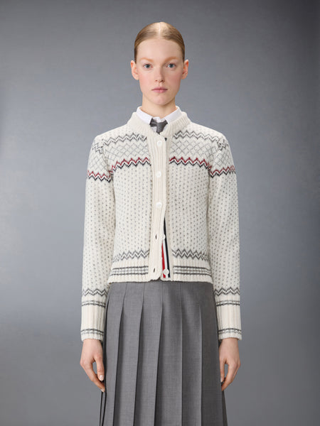 FAIRISLE JACQUARD DONEGAL CROPPED CARDIGAN