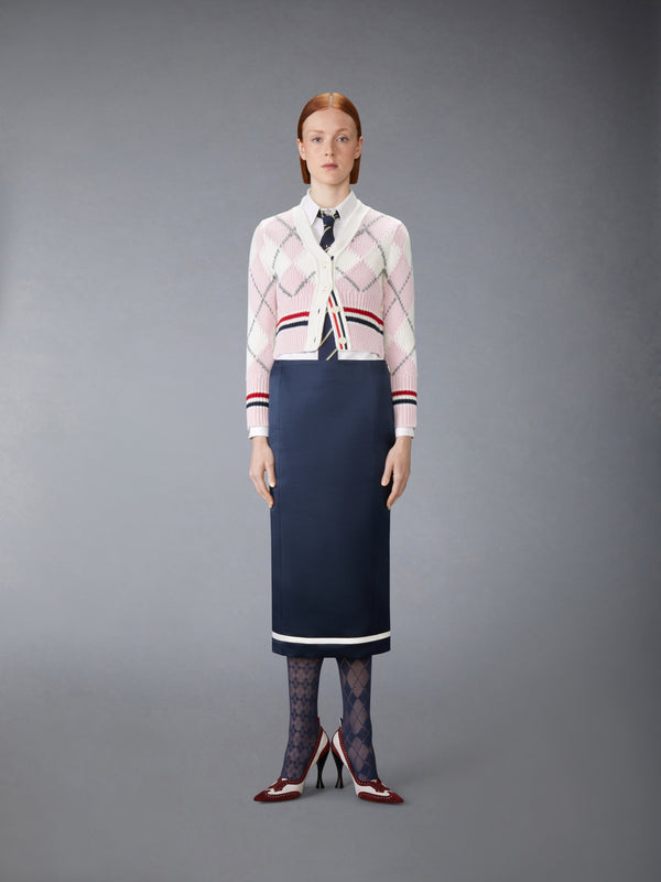 ARGYLE INTARSIA MERINO WOOL SHRUNKEN CARDIGAN - image 3