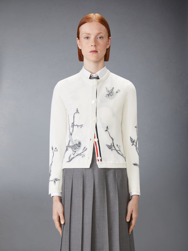 シーニック バード インターシャ カシミヤ カーディガン - image 1