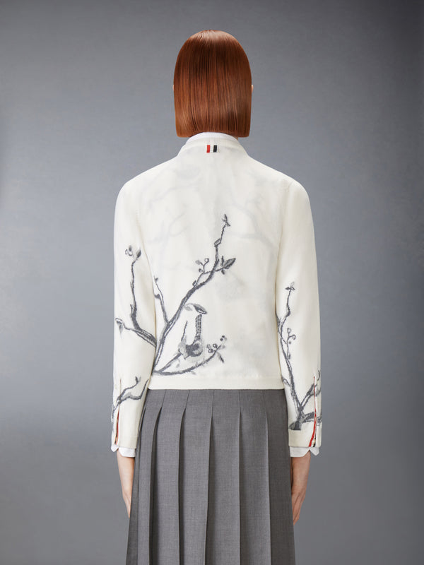 シーニック バード インターシャ カシミヤ カーディガン - image 2