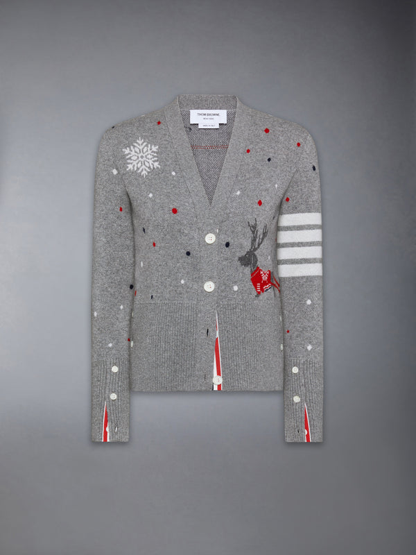 CASHMERE REINDEER HECTOR INTARSIA JACQUARD CARDIGAN - featured image