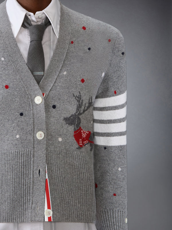 CASHMERE REINDEER HECTOR INTARSIA JACQUARD CARDIGAN - image 5
