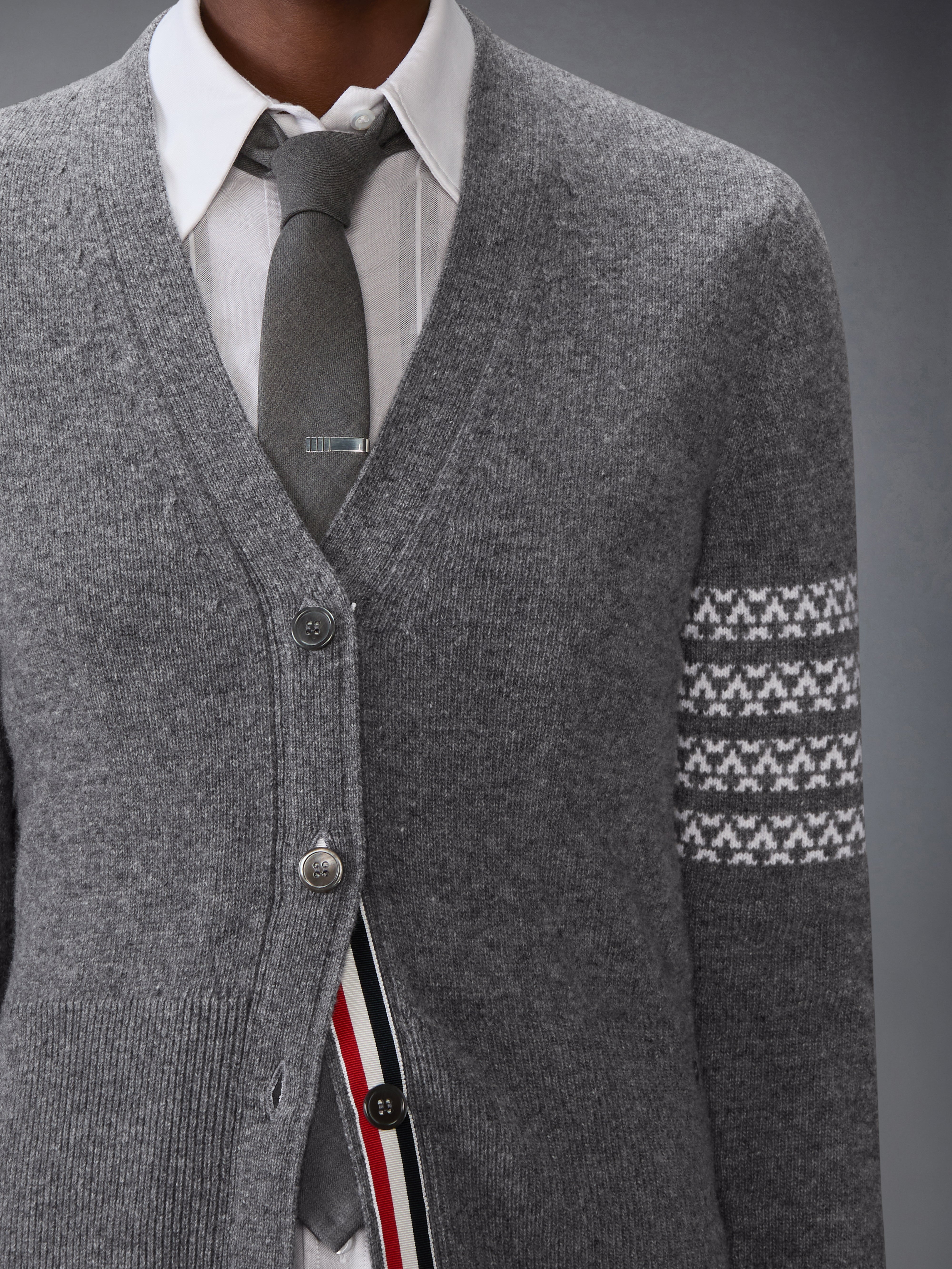 ホリデー メリノ HECTOR インターシャ カーディガン | Thom Browne