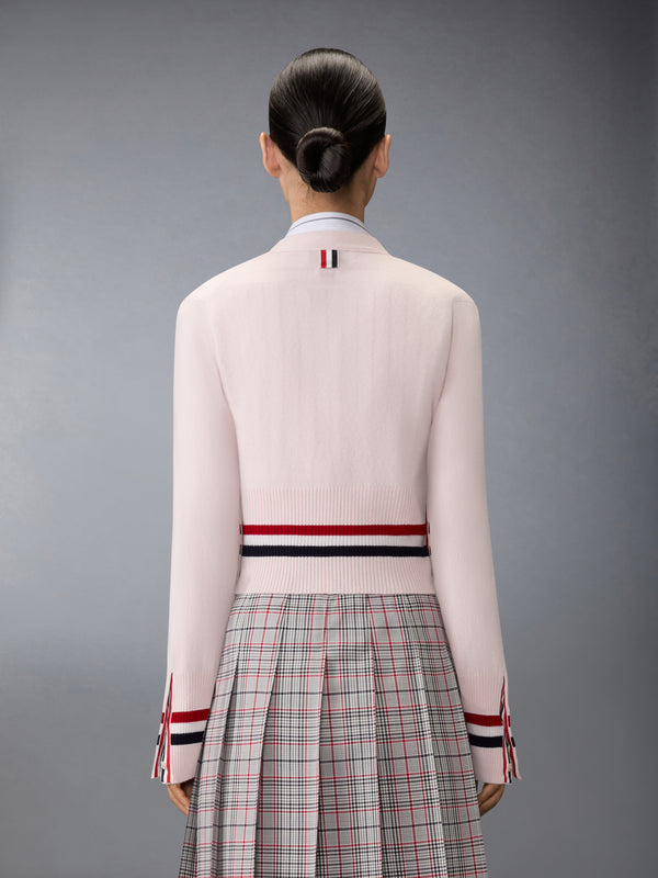 CASHMERE RWB STRIPE SHRUNKEN CARDIGAN - image 2