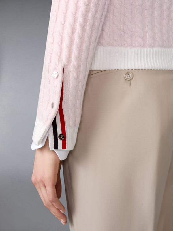 CASHMERE BABY CABLE STITCH CARDIGAN - image 4