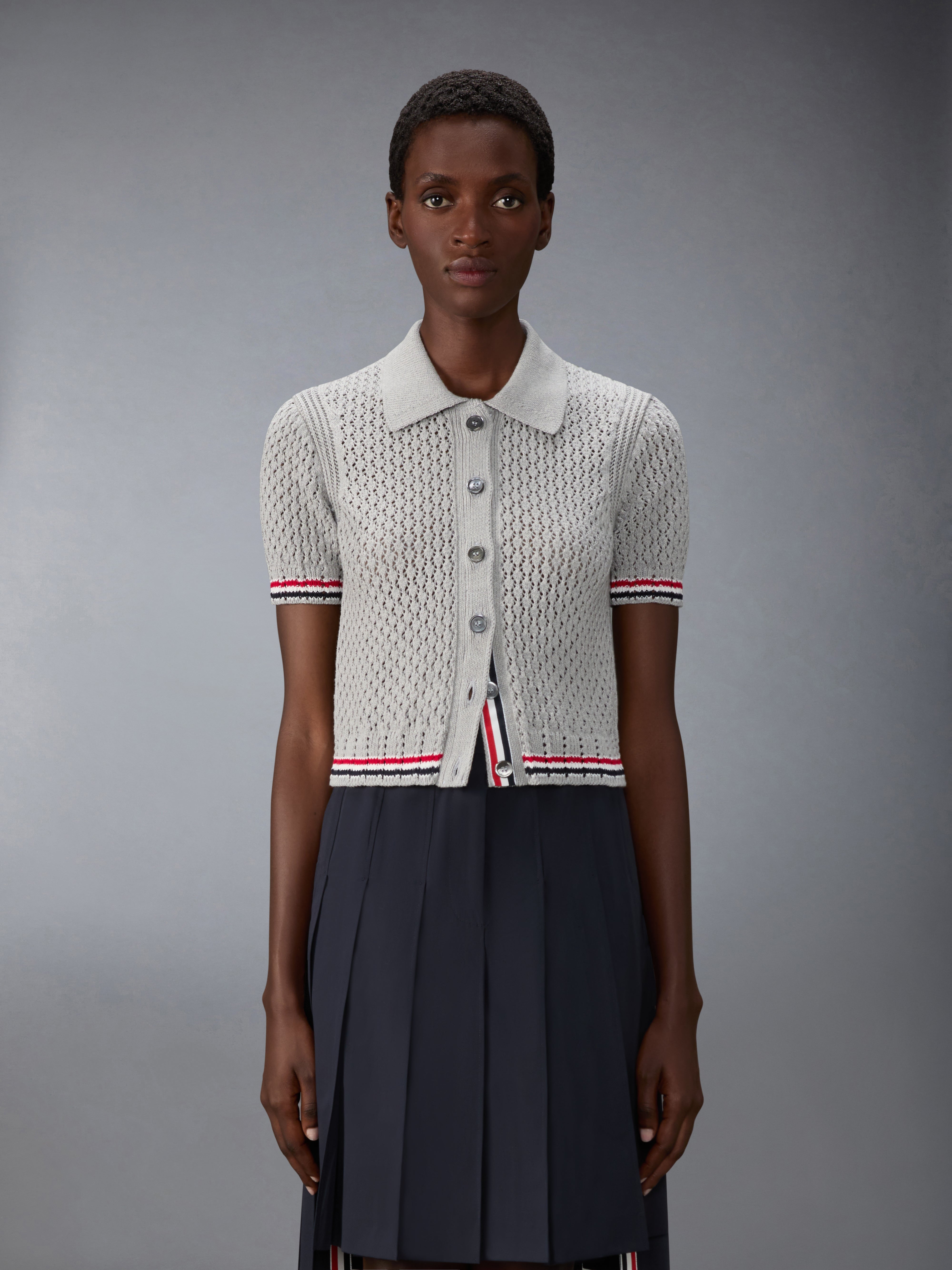 トムブラウン　半袖カーディガン 半袖 THOM BROWNE(トムブラウン) カーディガン(レディース) - ブランド